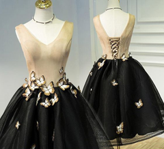 Homecoming Prom Dress, Outstanding Short Prom Dresses With A Line Princess Lace Up Butterfly Dresses