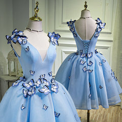 Homecoming Dresses, Blue Homecoming Dresses, Sweet 16 Dress, Sexy Homecoming Dress, Cute Cocktail Dress
