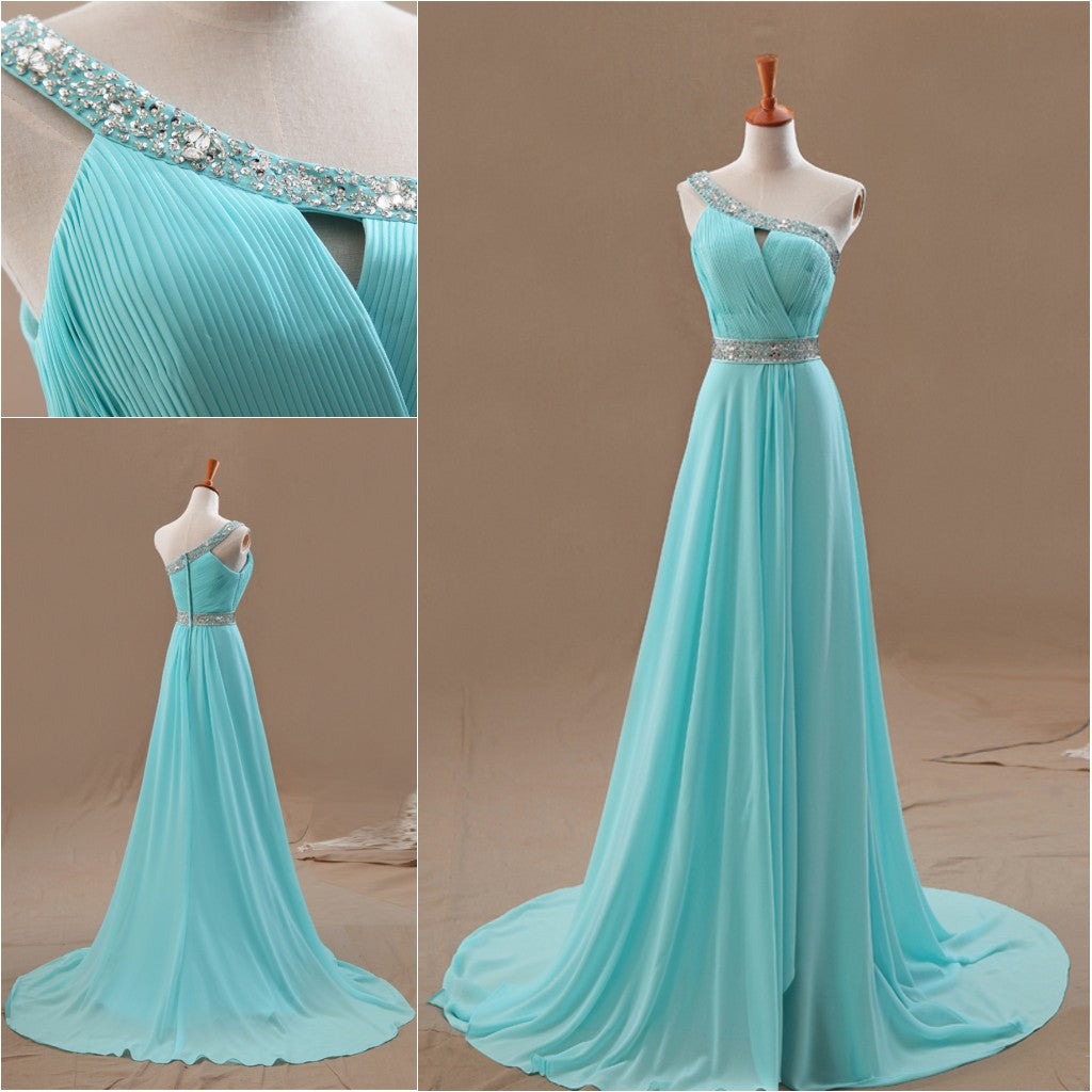 custom made long prom dress homecoming dress evening  party bridesmaid  formal dresses tiffany color dress