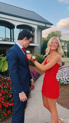 Red Strapless Tight Homecoming Dress,22th Birthday Party Dress