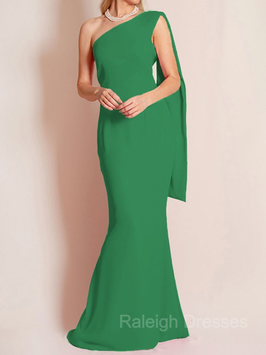 Sheath/Column One-Shoulder Floor-Length Chiffon Mother of the Bride Dresses