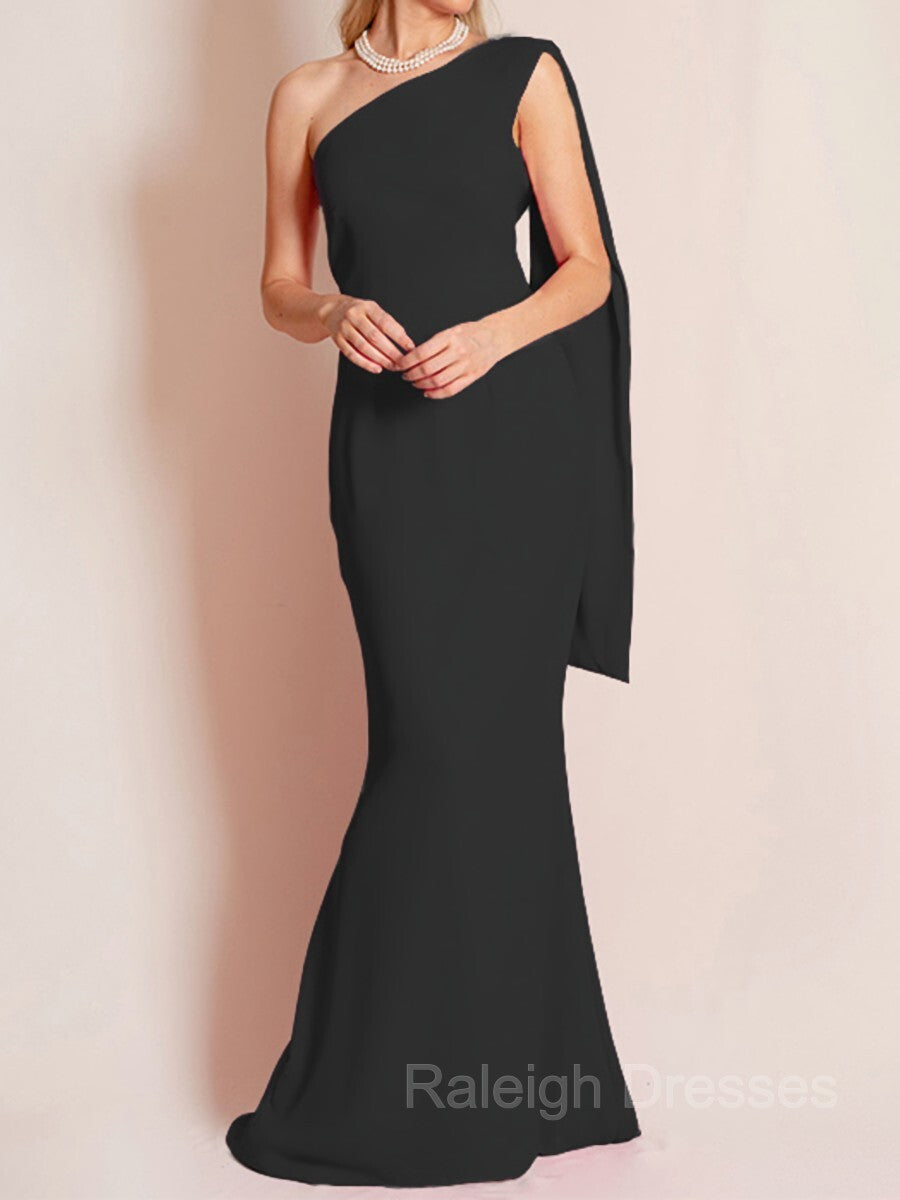 Sheath/Column One-Shoulder Floor-Length Chiffon Mother of the Bride Dresses