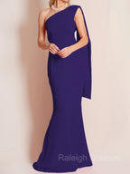 Sheath/Column One-Shoulder Floor-Length Chiffon Mother of the Bride Dresses