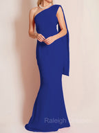Sheath/Column One-Shoulder Floor-Length Chiffon Mother of the Bride Dresses